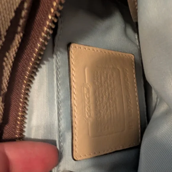 Coach Signature Brown and Gold Shoulder Bag - Picture 4 of 4